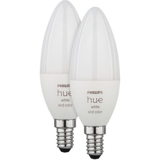 [773187] Philips Hue LED Lamp E14 2-Pack Set 470lm White Color Ambiance