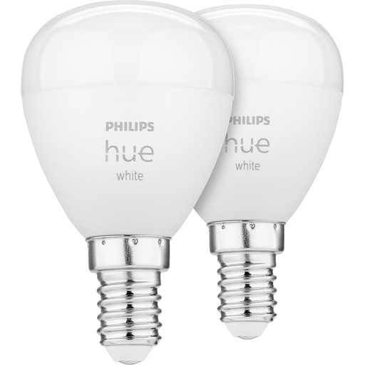 [840905] Philips Hue LED Lamp E14 2-Pack Set 5,7W 470lm White Luster