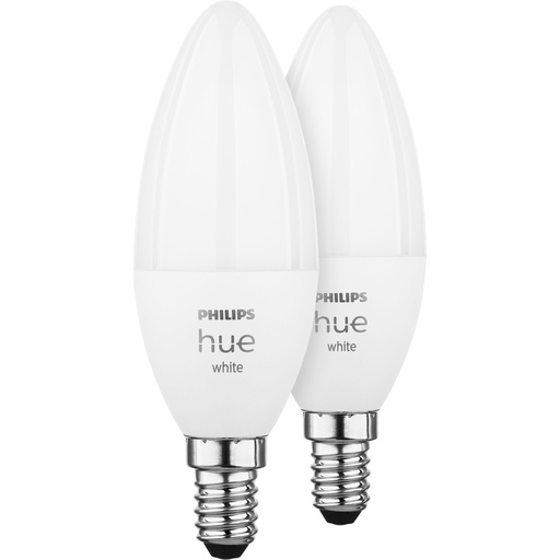 [840919] Philips Hue LED Lamp E14 2-Pack Set 5,5W 470lm White