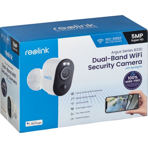 [161410] Reolink Argus Series B330 5MP Wi-Fi Akkukamera