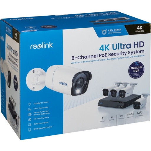 [161529] Reolink NVS8-8MB4 4K 8-Channel Camera System