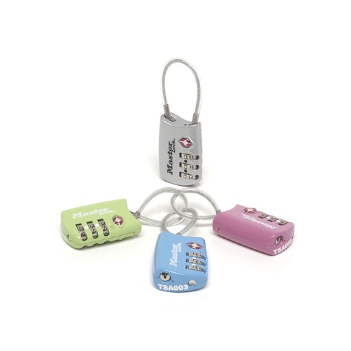 [675404] Master Lock Combination Luggage Lock Color assorted TSA 4688EURD