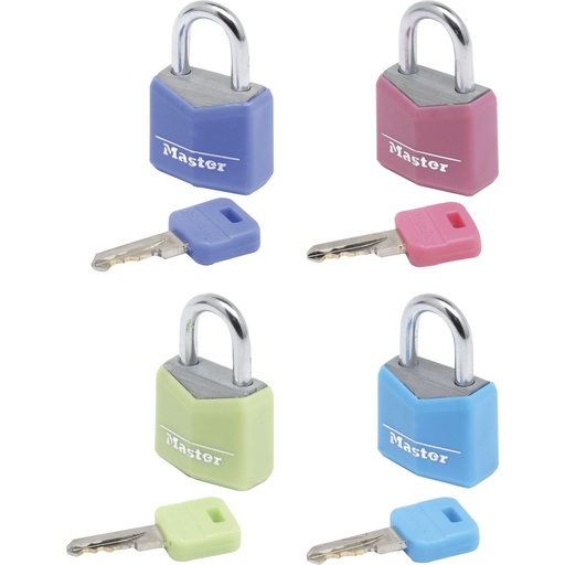 [752586] Master Lock 4 Padlocks  20mm 9120EURQCOLNOP