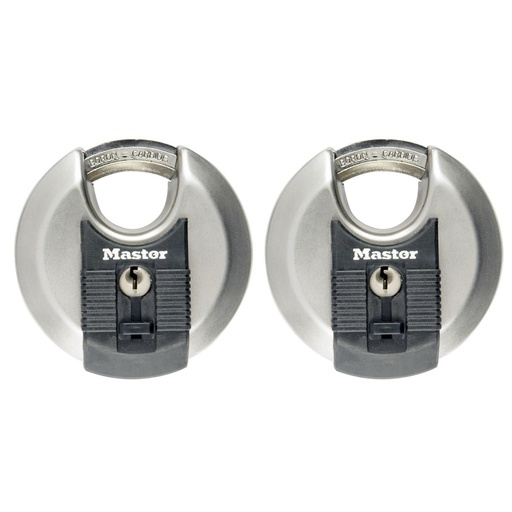 [851454] Master Lock Padlock 2-Disc Stainless Steel (70mm) M40E