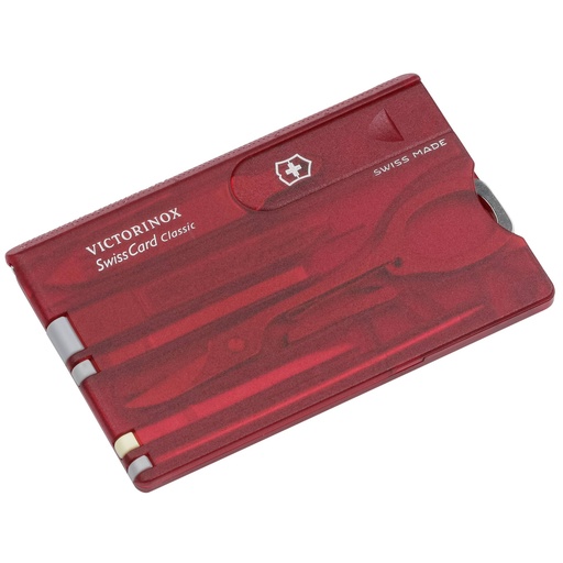 [433568] Victorinox SWISSCARD red transparent