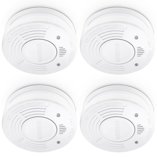 [143077] Alecto Smoke detector w. 10 year battey a. sensor runtime, 4 pack