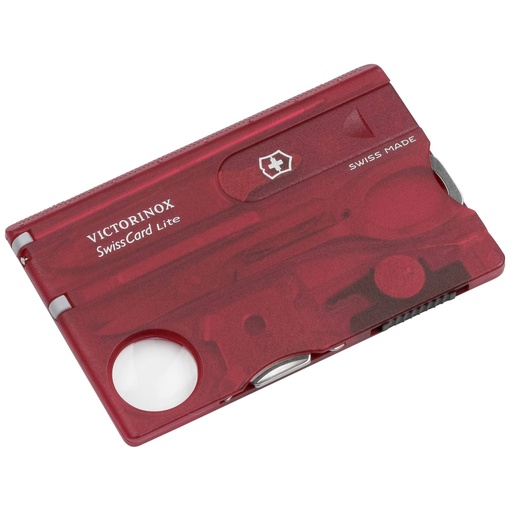[433652] Victorinox SWISSCARD LITE red transparent