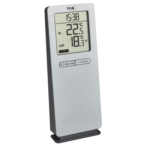[686583] TFA 30.3071.54 silver LOGO 2.0 RC Thermometer