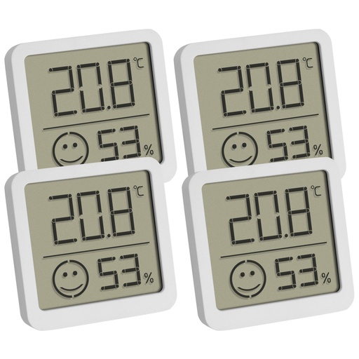 [797582] TFA 30.5053.02.04 4-Pack  white Digital Thermo Hygrometer