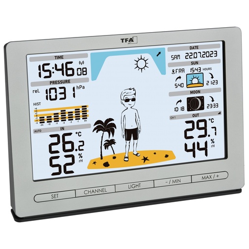 [812730] TFA 35.1097.54 silver METEO JACK Wireless Weather Station