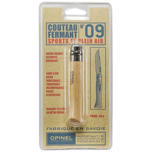 [536818] Opinel pocket knife No. 09 stainless steel
