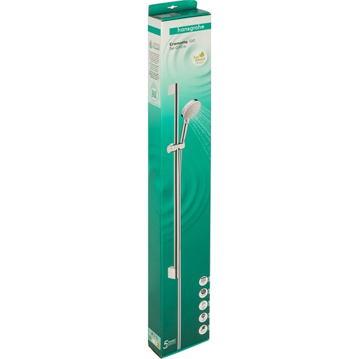 [185483] Hansgrohe Brausenset Crometta Vario EcoSmart, 90cm weiß/chrom