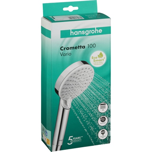 [186435] Hansgrohe Handbrause Crometta Vario EcoSmart weiß/chrom