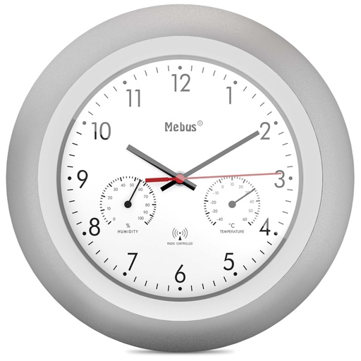 [785934] Mebus 19450 Radio controlled Wall Clock w. Thermo/Hygrometer