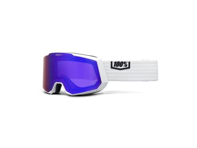 [228491] 100percent SNOW - SNOWCRAFT XL Goggle White HiPER Violet Mirror
