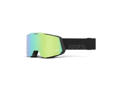 [228512] 100percent SNOW - SNOWCRAFT Goggle Black HiPER Green Mirror