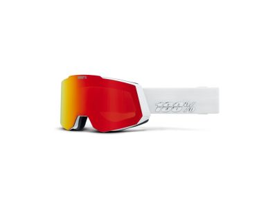 [228519] 100percent SNOW - SNOWCRAFT Goggle White HiPER Red Mirror