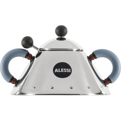[135594] Alessi Sugar Bowl with spoon light blue 9097