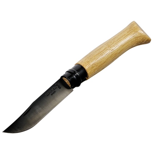 [537063] Opinel No. 08 Black Blade incl. wood box