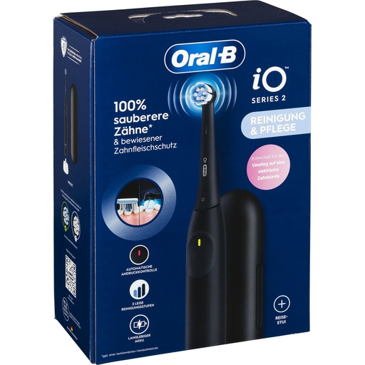 [133550] Oral-B iO Series 2 Night Black mit Reiseetui