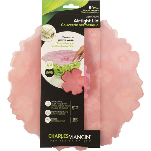 [166828] Charles Viancin GERANIUM Lid Silicone 23cm Pink