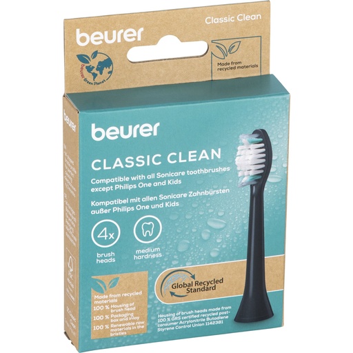[204110] Beurer ClassicClean 10521 Bürstenköpfe 4er Set