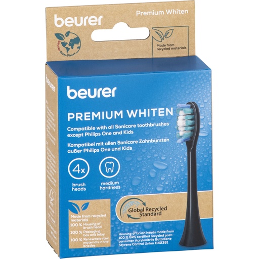 [204117] Beurer Premium Whiten 10531 Bürstenköpfe 4er Set