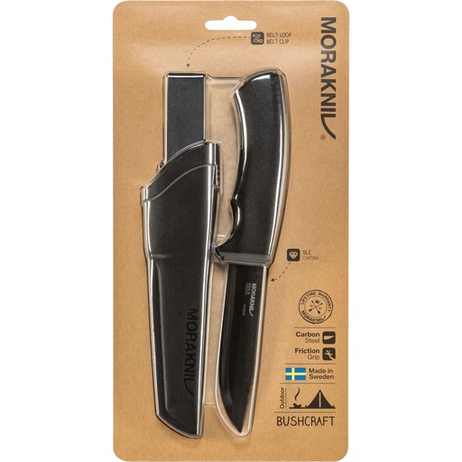 [859273] Morakniv Bushcraft Outdoor Knife Black Blade