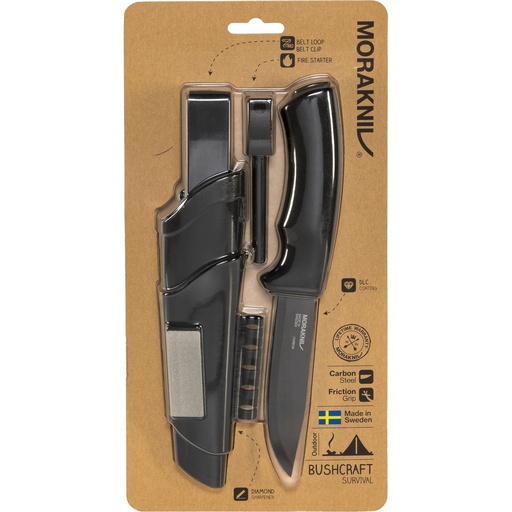 [859280] Morakniv Bushcraft Survival Hunting Knife Black