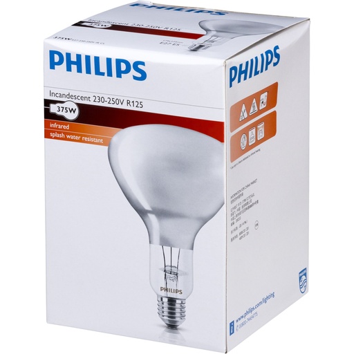 [846253] Philips infrared lamp BR125 IR 375W E27 230-250V CL