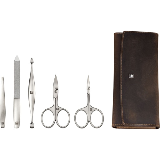 [587617] Zwilling Maniküre Pediküre Set 5tlg. mit Nagelschere, Leder