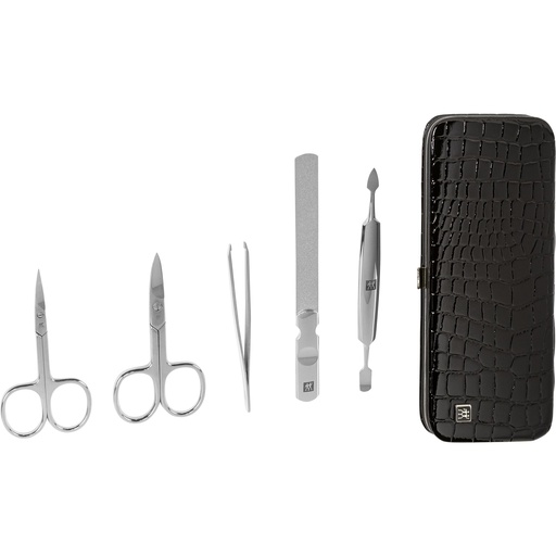 [709494] Zwilling CLASSIC leather frame case, black, 5 pcs.
