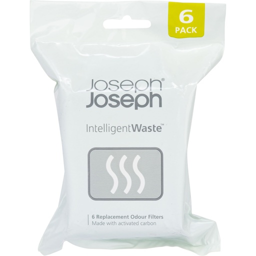 [158092] Joseph Joseph Black Replacement Odour Filters 6 piece