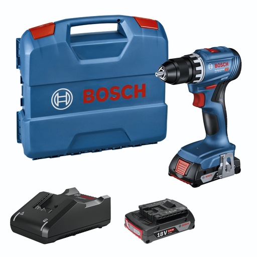 [844587] Bosch GSR 18V-45 (2x2,0Ah, 82AC, L-Case