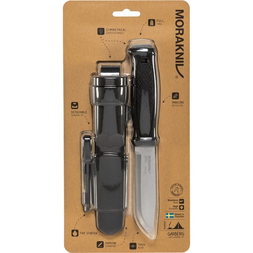 [859490] Morakniv Garberg Black Knife incl. Survival-Kit