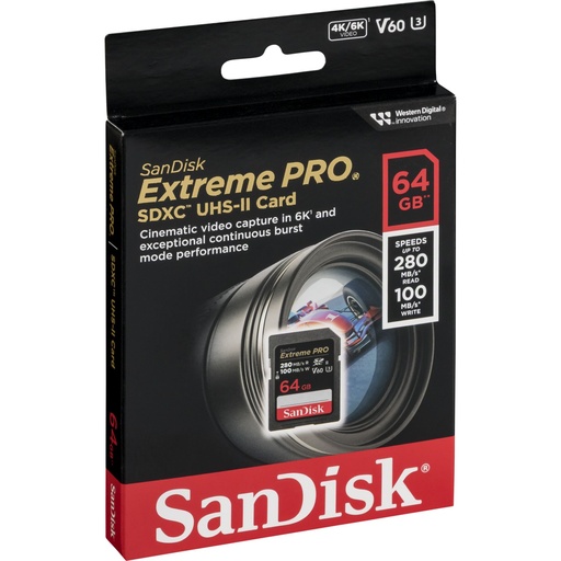 [152660] SanDisk Extreme Pro SDXC    64GB UHS-II C10 U3 V60