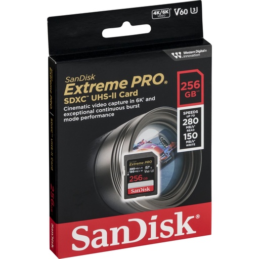 [152674] SanDisk Extreme Pro SDXC   256GB UHS-II C10 U3 V60