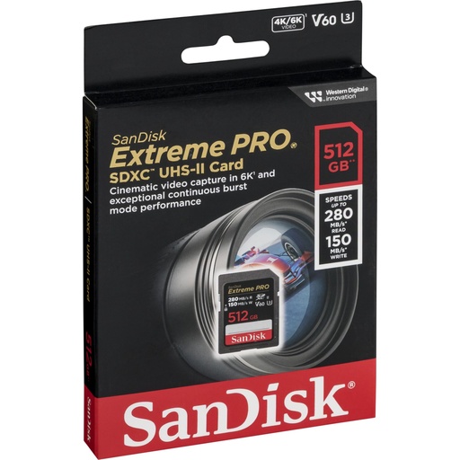 [152681] SanDisk Extreme Pro SDXC   512GB UHS-II C10 U3 V60
