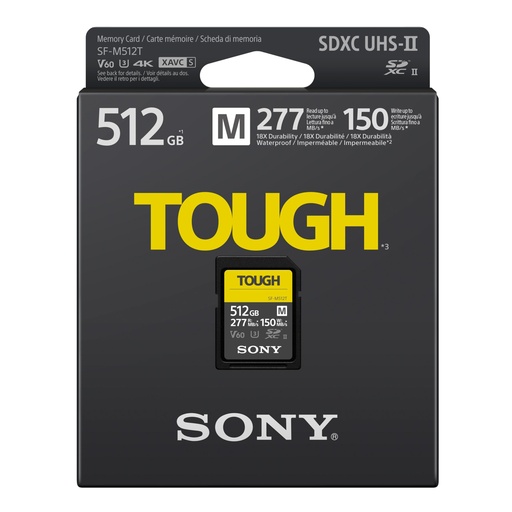 [881596] Sony SDXC M Tough series   512GB UHS-II Class 10 U3 V60