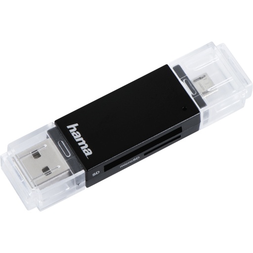 [472572] Hama USB 2.0 OTG Card Reader Basic  SD/microSD black