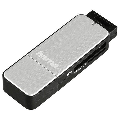 [486936] Hama USB 3.0 Multi Card Reader SD/microSD Alu black/silver