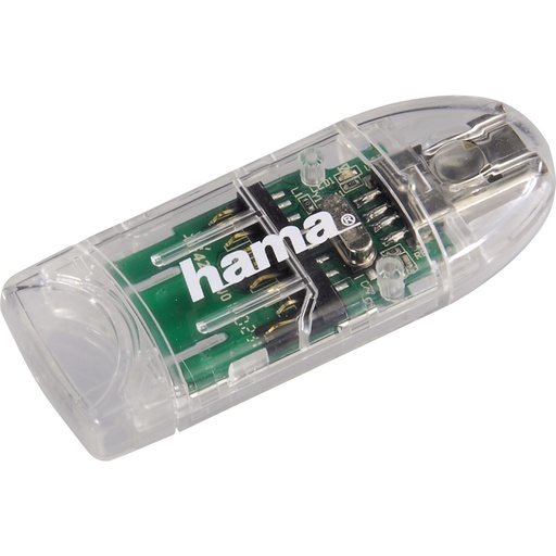[863751] Hama USB 2.0 Card Reader 8in1 SD/microSD transparent     91092