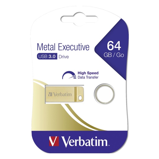 [158237] Verbatim Metal Executive    64GB USB 3.0 gold