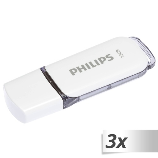 [512857] Philips USB 2.0 3-Pack      32GB Snow Edition Shadow Grey
