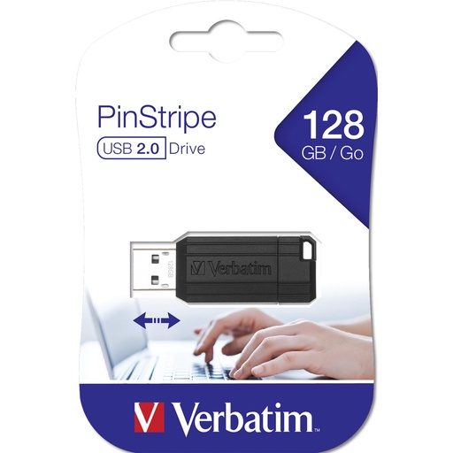 [646513] Verbatim Store n Go        128GB Pinstripe USB 2.0 black    49071