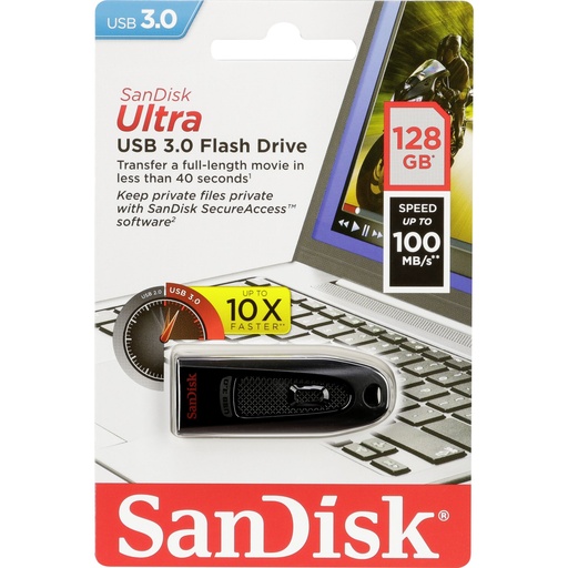 [721940] SanDisk Ultra USB 3.0      128GB up to 100MB/s    SDCZ48-128G-U46