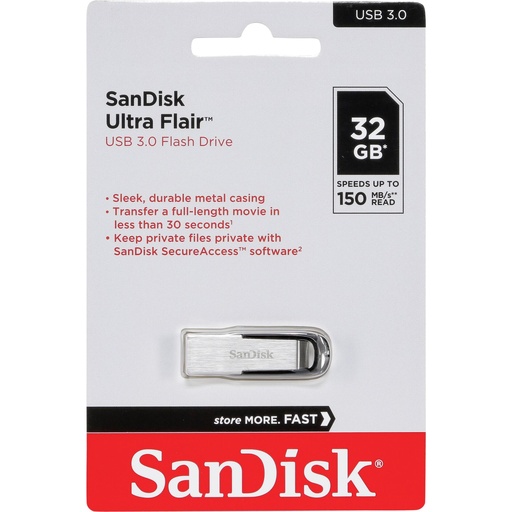 [721961] SanDisk Cruzer Ultra Flair  32GB USB 3.0 150MB/s  SDCZ73-032G-G46