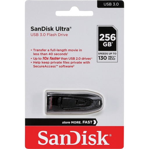 [722010] SanDisk Ultra USB 3.0      256GB up to 100MB/s    SDCZ48-256G-U46
