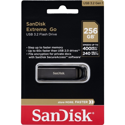 [722150] SanDisk Cruzer Extreme GO  256GB USB 3.2         SDCZ810-256G-G46