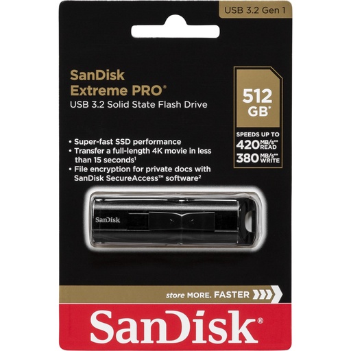 [722689] SanDisk Cruzer Extreme PRO 512GB USB 3.2         SDCZ880-512G-G46